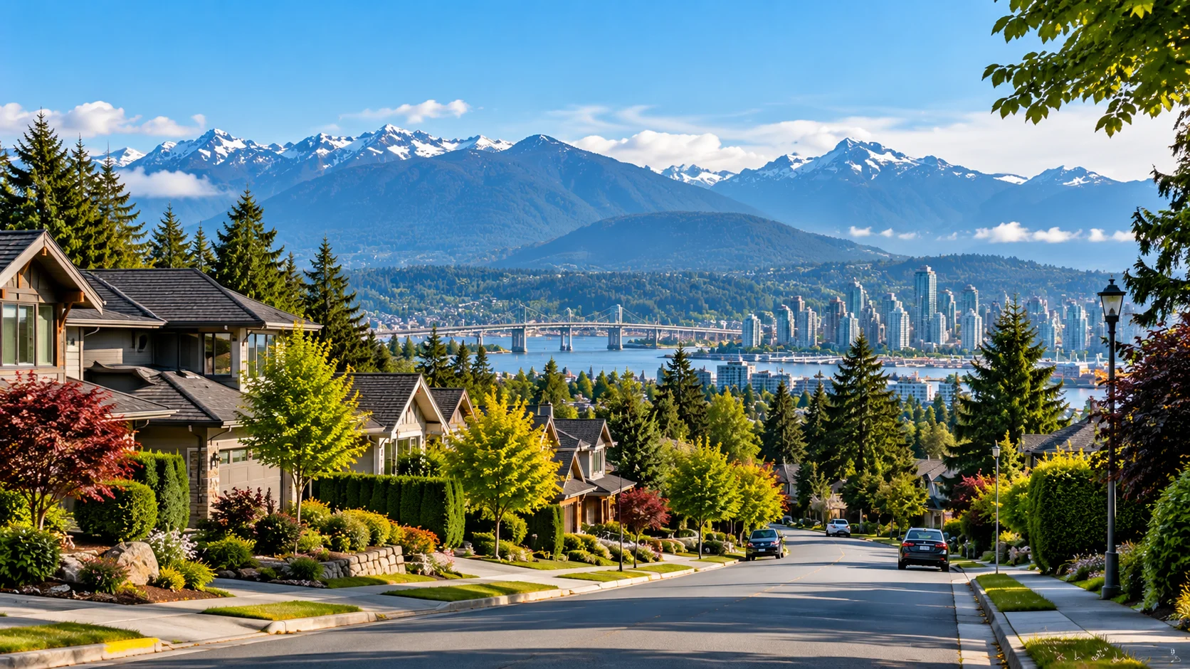 Residential neighbourhood in the Lower Mainland of British Columbia