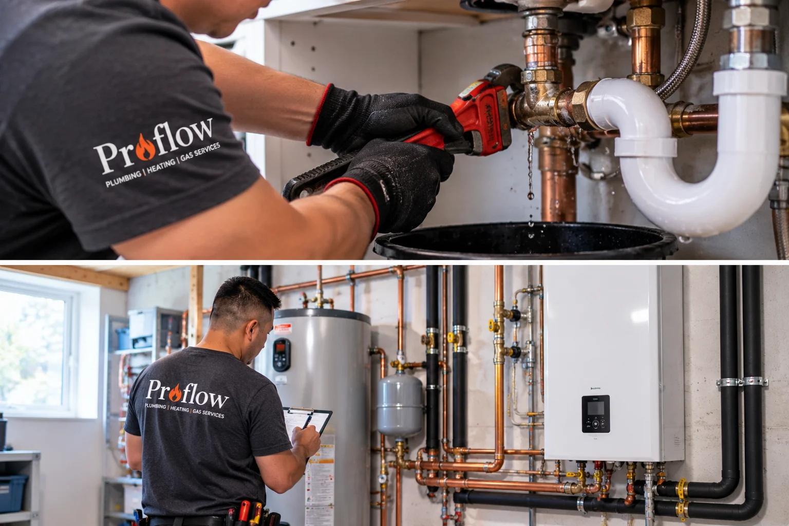 Residential plumbing installation